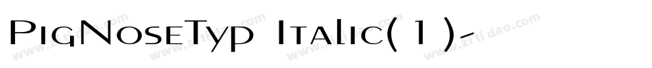 PigNoseTyp Italic(1)字体转换